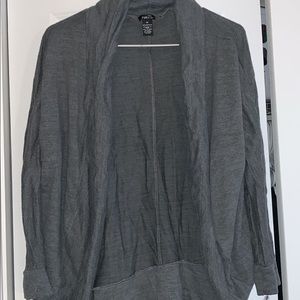 grey cardigan